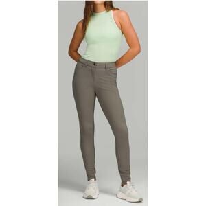 Lululemon City Slick Slim-fit 5 pocket high rise gray pants size 24